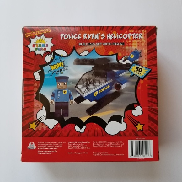 RYANS WORLD RYANS POLICE HELICOPTER LEGO SET - Picture 6 of 6